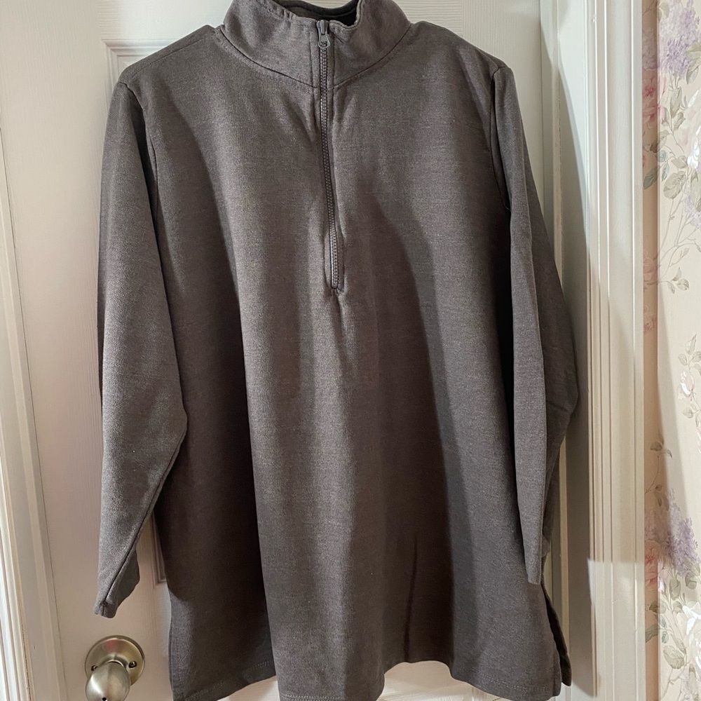 Gray 1/4 zip shirt 1X